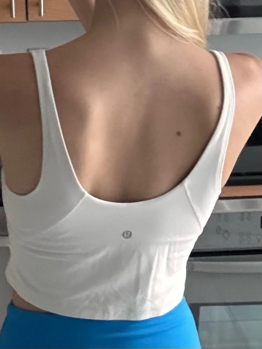 lululemon athletica White V-Neck Crop Top